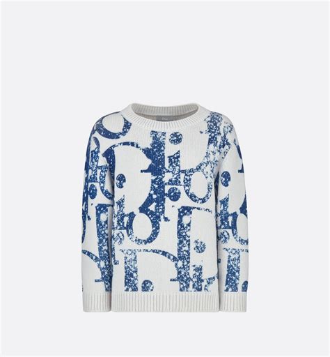 pinterest tricot dior|Sweater White Wool And Cashmere Tricot Knit With Navy Blue.